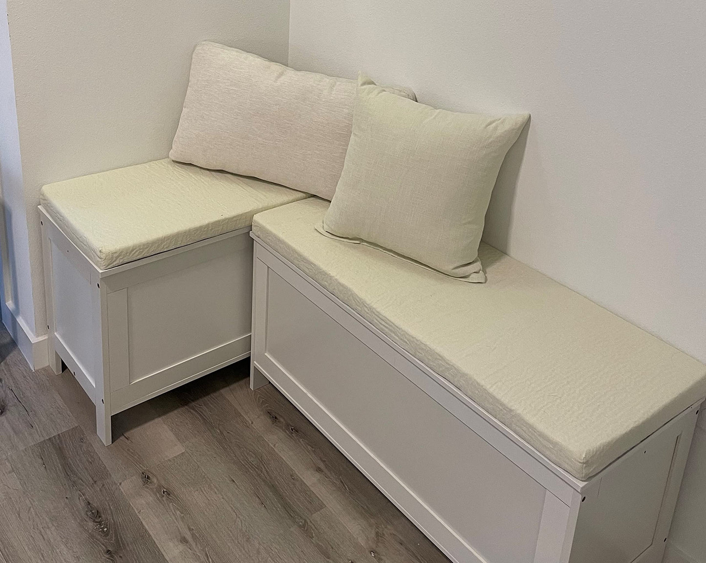 Kiyeocca Custom Size Bench Cushion, Bay Window Seat Pad Indoor, Repalcement Rv Mattress Pad, Breakfast Nook Cushion, Removable Cover