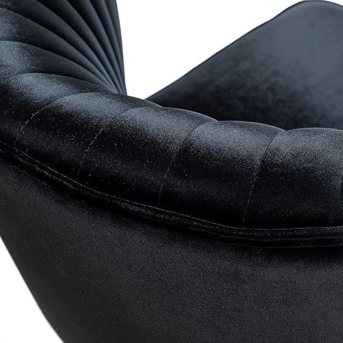 HULALA Home Velvet Accent Chair Set of 2, Modern Armless Upholstered Side Chair