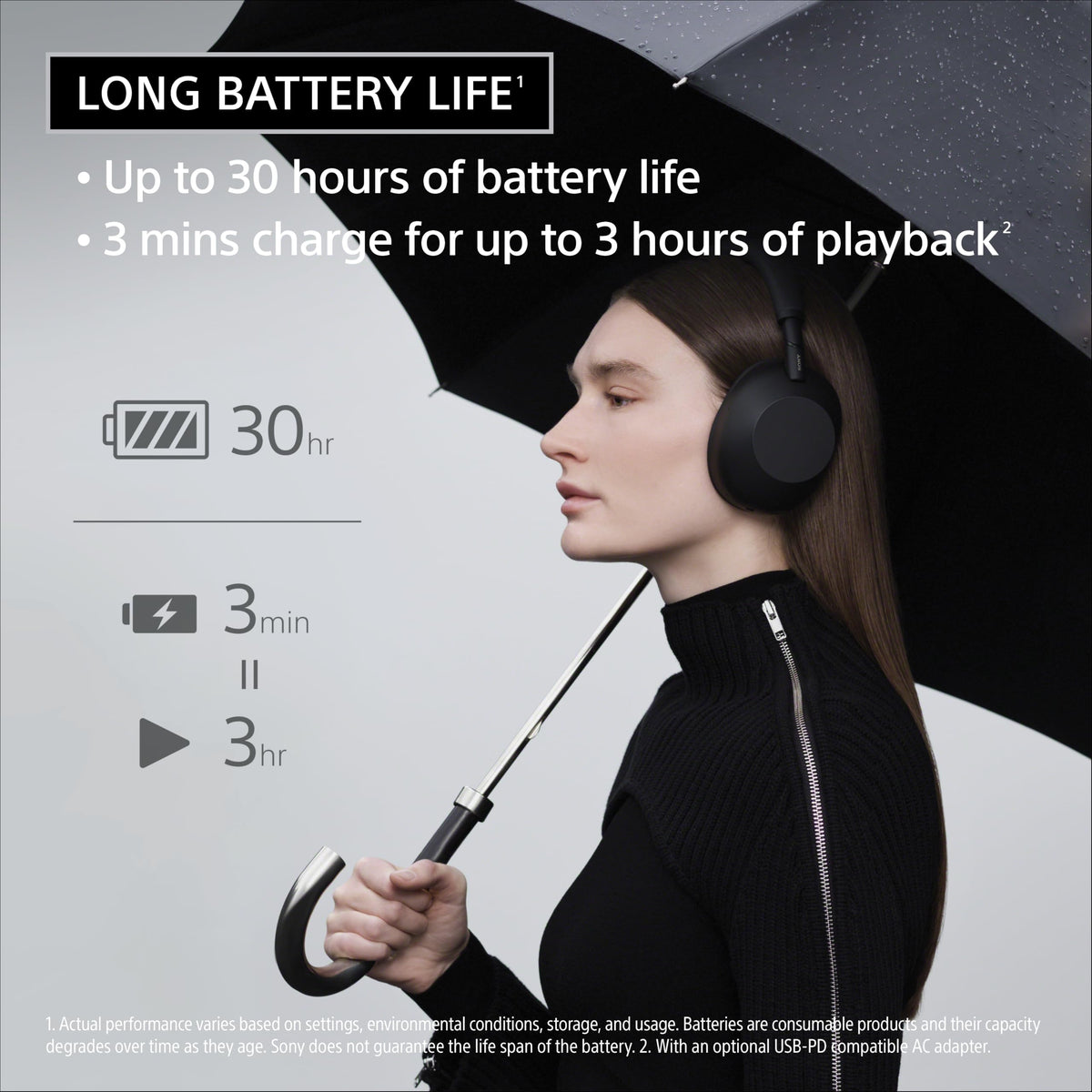Sony WH-1000XM6 The Best Noise Canceling Wireless Headphones, HD NC Processor QN3, 12 Microphones, Adaptive NC Optimizer, Mastered by Engineers, Studio-Quality, 30-Hour Battery, Black