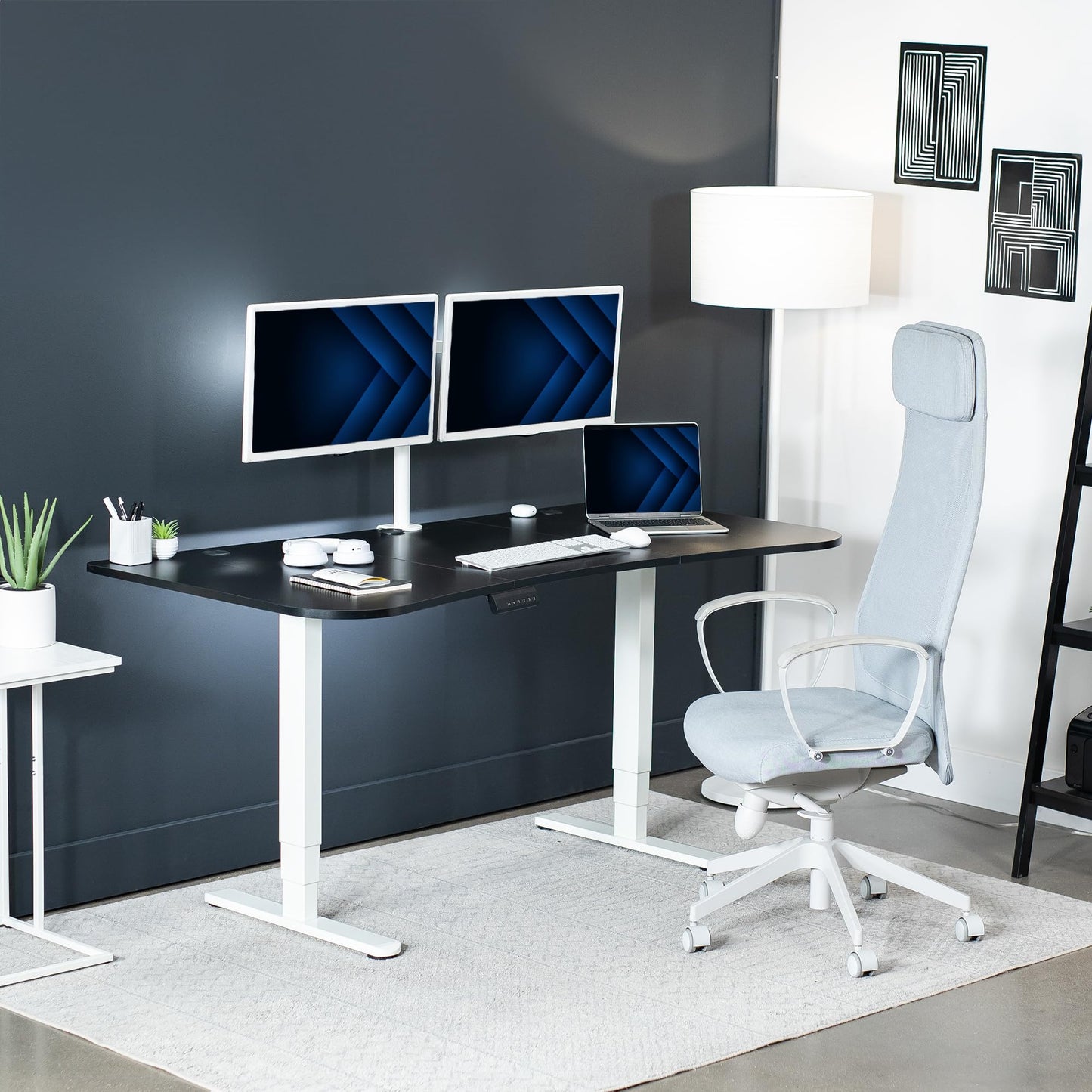 VIVO 63 x 32 inch Universal Table Top for Standard and Sit to Stand Height Adjustable Home and Office Desk Frames, Black Desktop, DESK-TOP1B