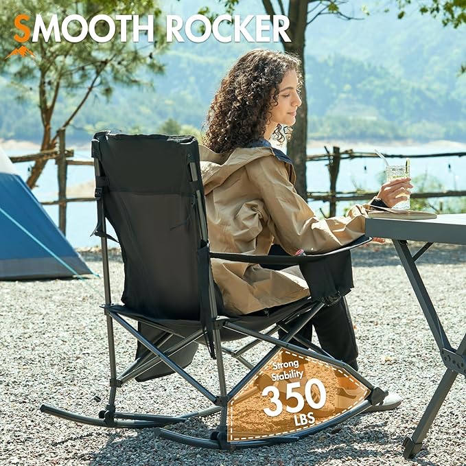 Portal Outdoor Rocking Chair Camping Folding Portable Rocker