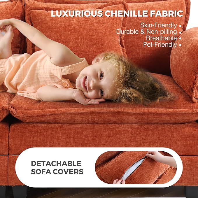 ELUCHANG Oversized 79" Modular Sectional Sofa, Comfy Cloud Couch