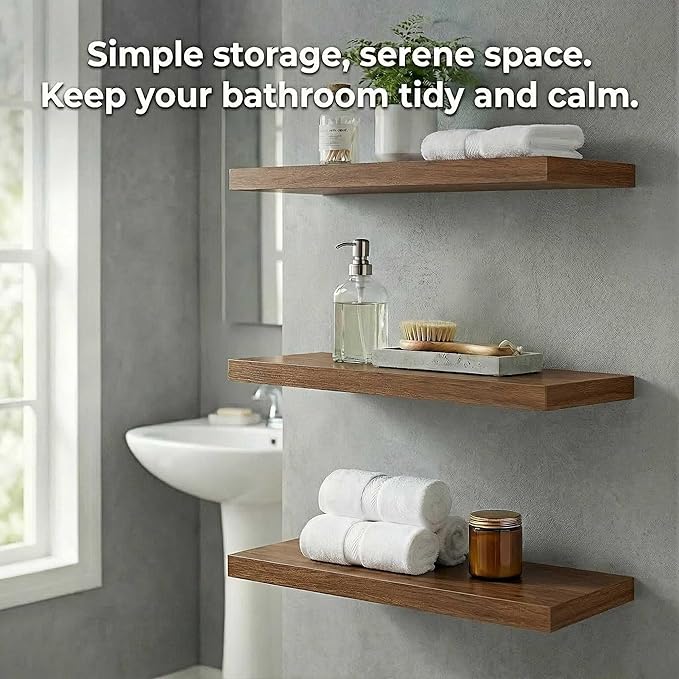 SAUMONIERES Floating Shelves Wall Shelf Solid Wood