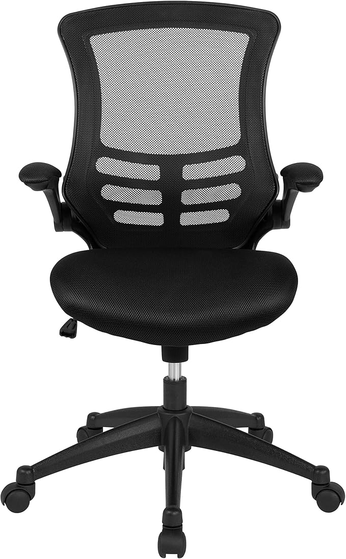 Flash Furniture Kelista Mid-Back Black Mesh Swivel Ergonomic Task Office Chair