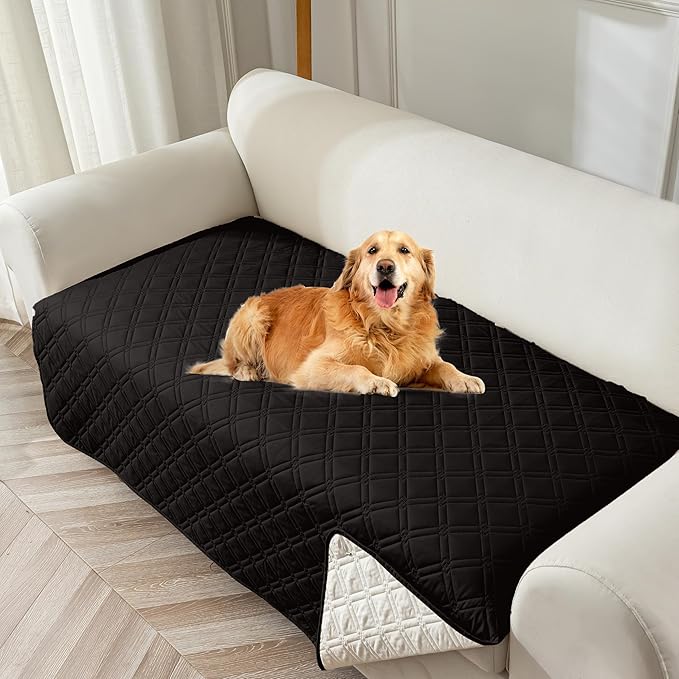 Genina Waterproof Couch Cover, Washable Anti-Slip 86.6 inch Sofa Covers