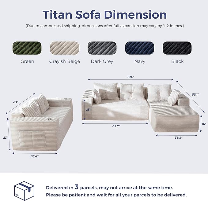 MAXYOYO Modular Sectional Couch