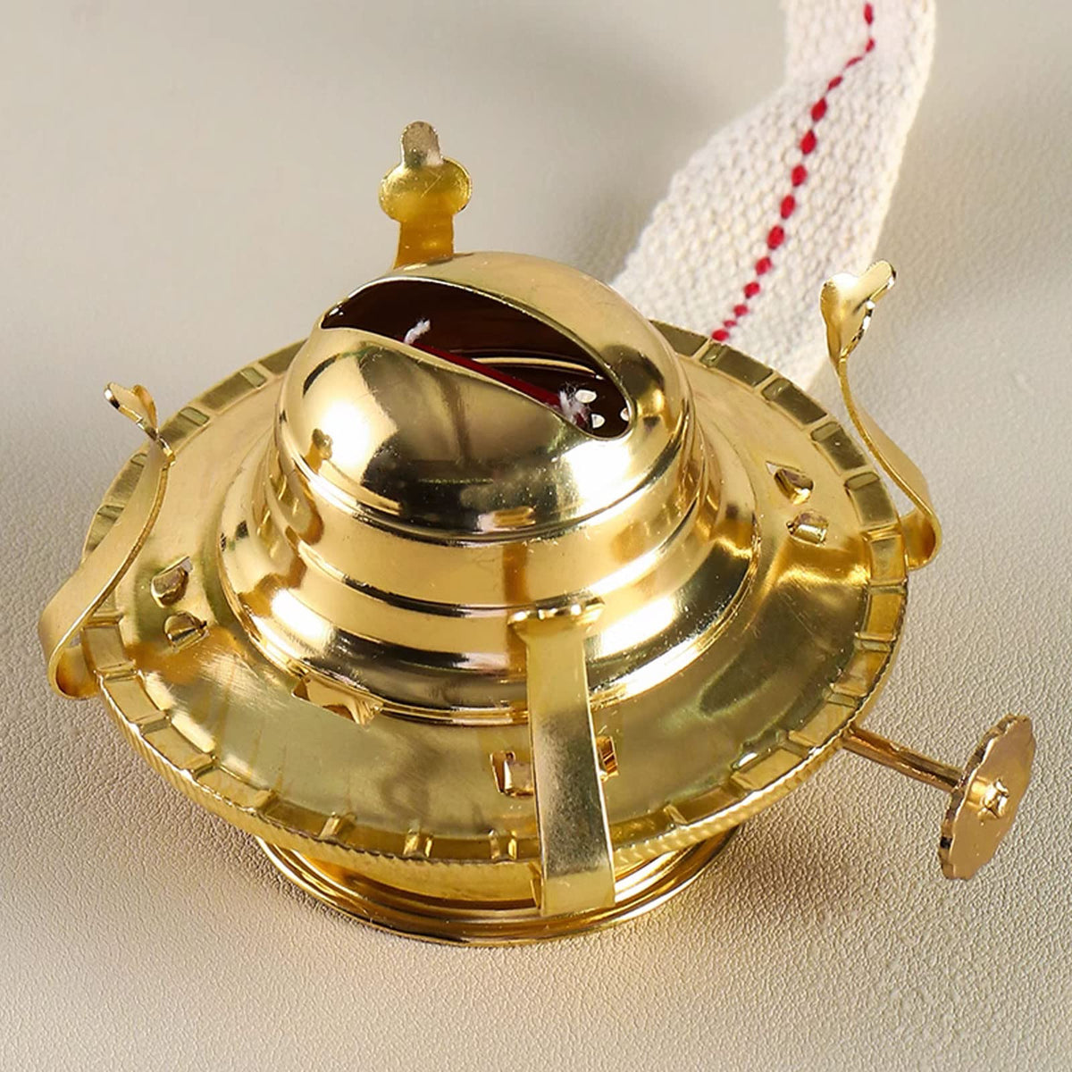 GXFCCYXT Oil Lamp Burner 2 Set, with Reduction Collar and Cotton Wick & 39 inch Wick, Replacement Parts for Kerosene or Vintage Lamps - Brass