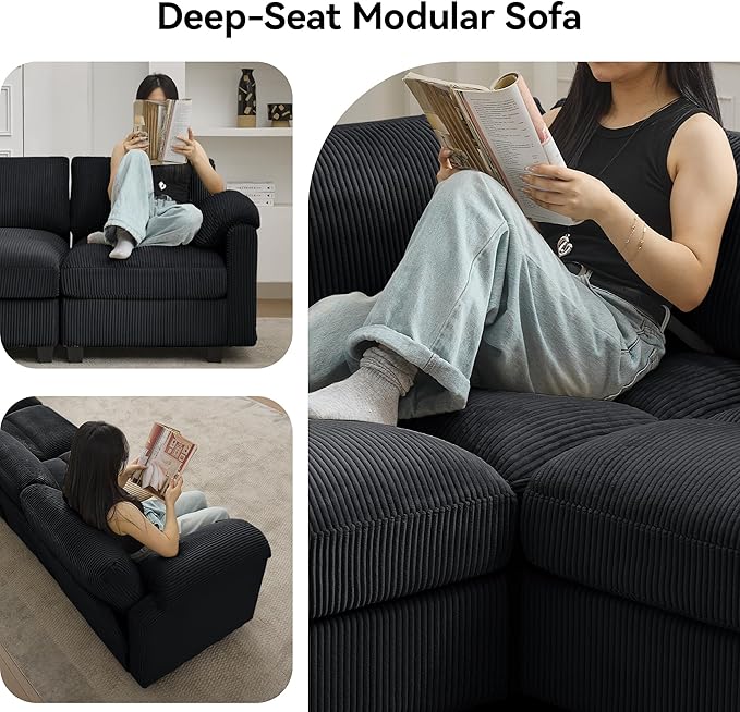 114'' V-Shaped Sectional Cloud Couch