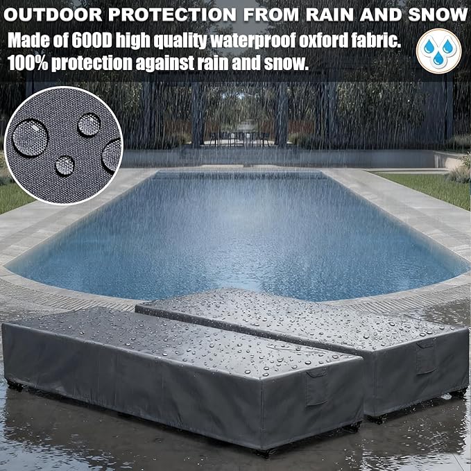 Patio Lounge Chair Covers 4 Pack Waterproof Outdoor chaise lounge cover 80" x