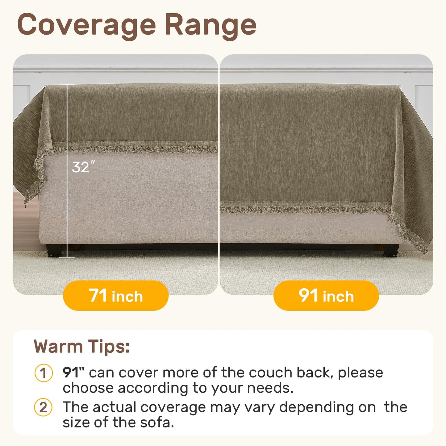 Houmiggle Sectional Couch Covers, 2 Pieces Washable L Shaped Couch Covers Sofa Blanket for Dogs Pet Friendly Sectional Sofa Slipcovers Furniture Protector,71"x 110"+ 71"x 118",(X-Large,Quicksand)
