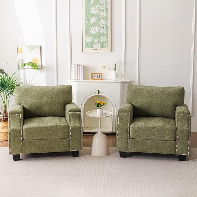 Rexulqo Oversized Accent Chair Set of 2, Oversized Armchair
