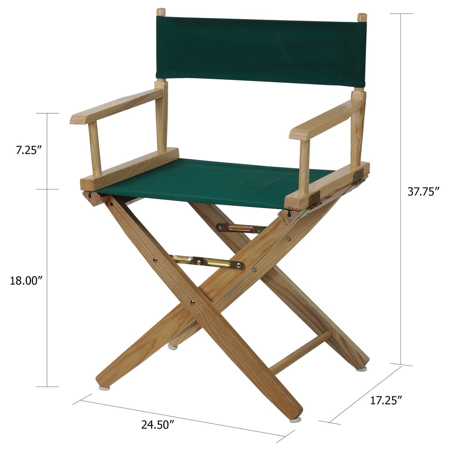 American Trails Extra-Wide Premium 18" Director's Chair Natural Frame with Hunter Green Canvas