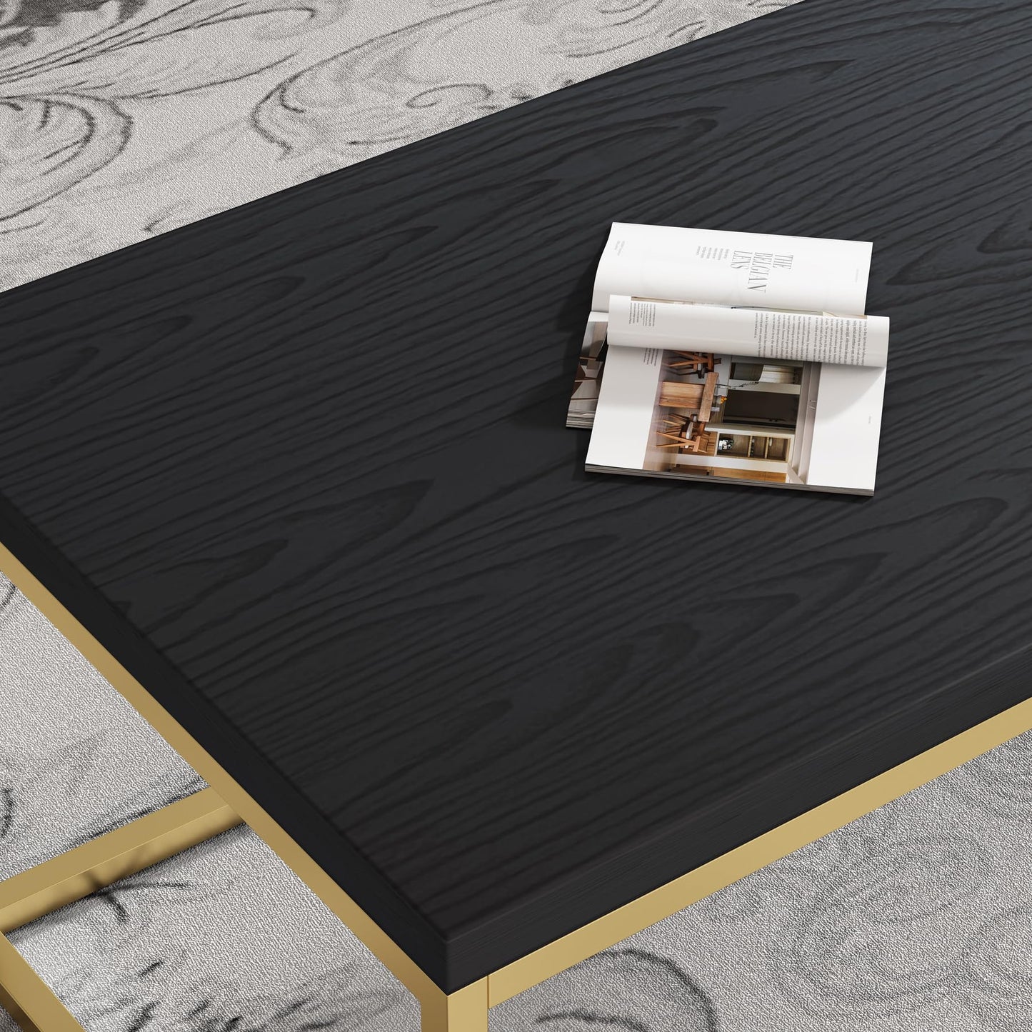 CENSI 40" Black and Gold Coffee Table