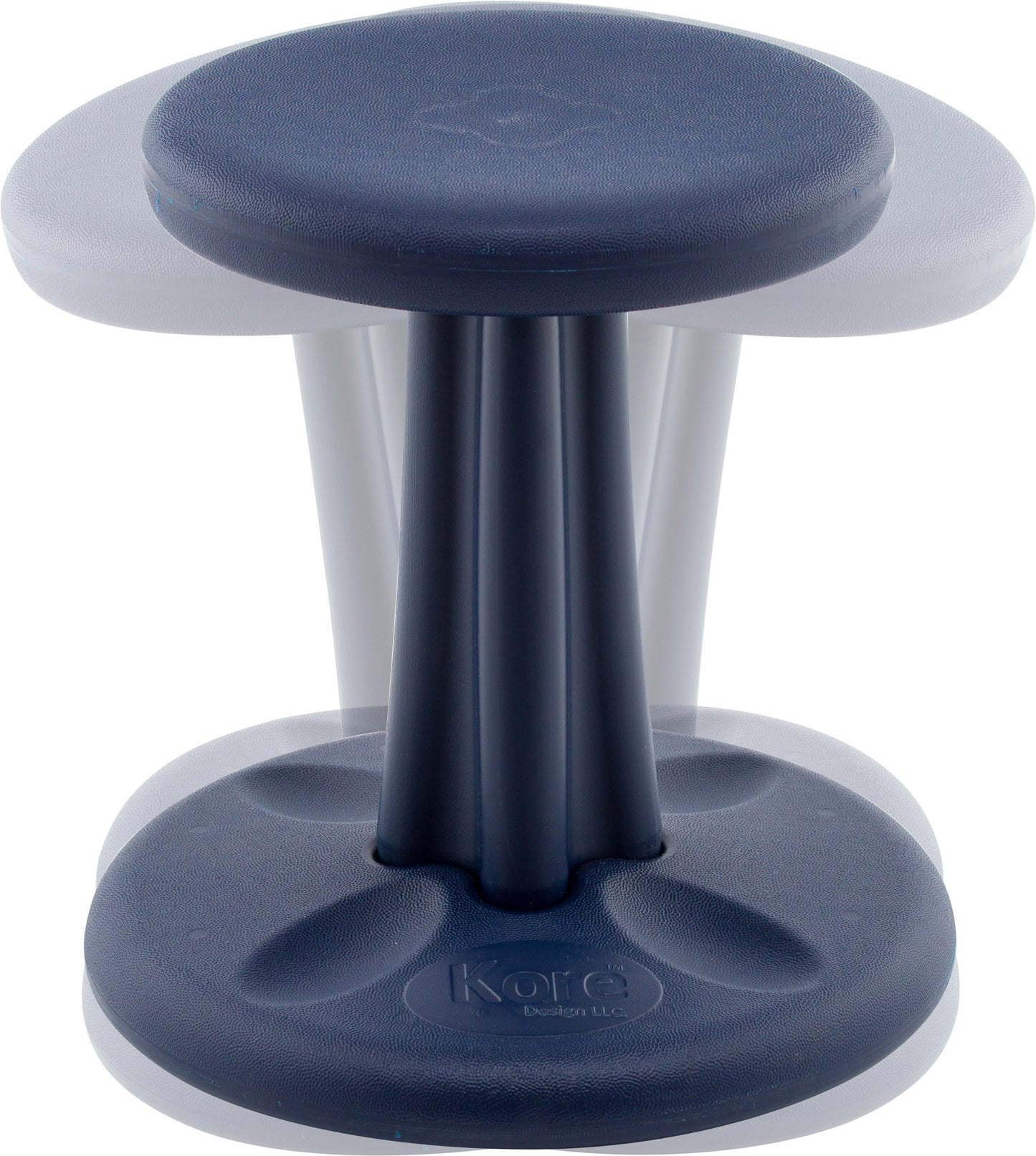 KORE Design Wobble Stool Chair, Girls + Boys Kid Desk Stools, Ergonomic Small Office Chairs, Flexible Seating for Active Child, ADD/ADHD, Classroom, School, Home, Kids (14in), Age 6-7 yrs, Dark Blue