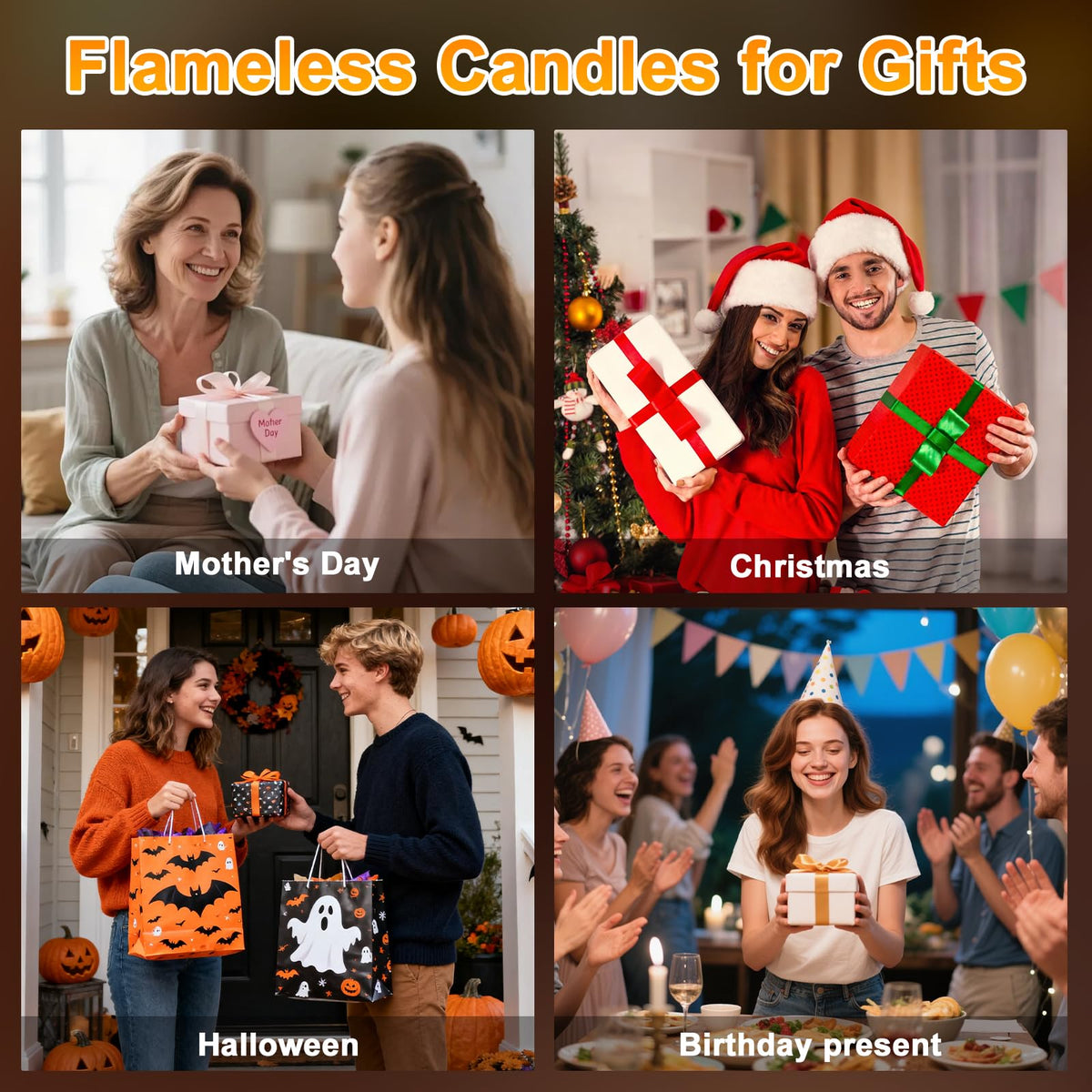 SUPERSUN Rechargeable Flameless Candles with Remote Timer & Magnetic Charging Base, 12 Pack LED Tea Lights Candles Battery Operated,Small Votive Candles for Christmas, Halloween, Wedding, Home Decor