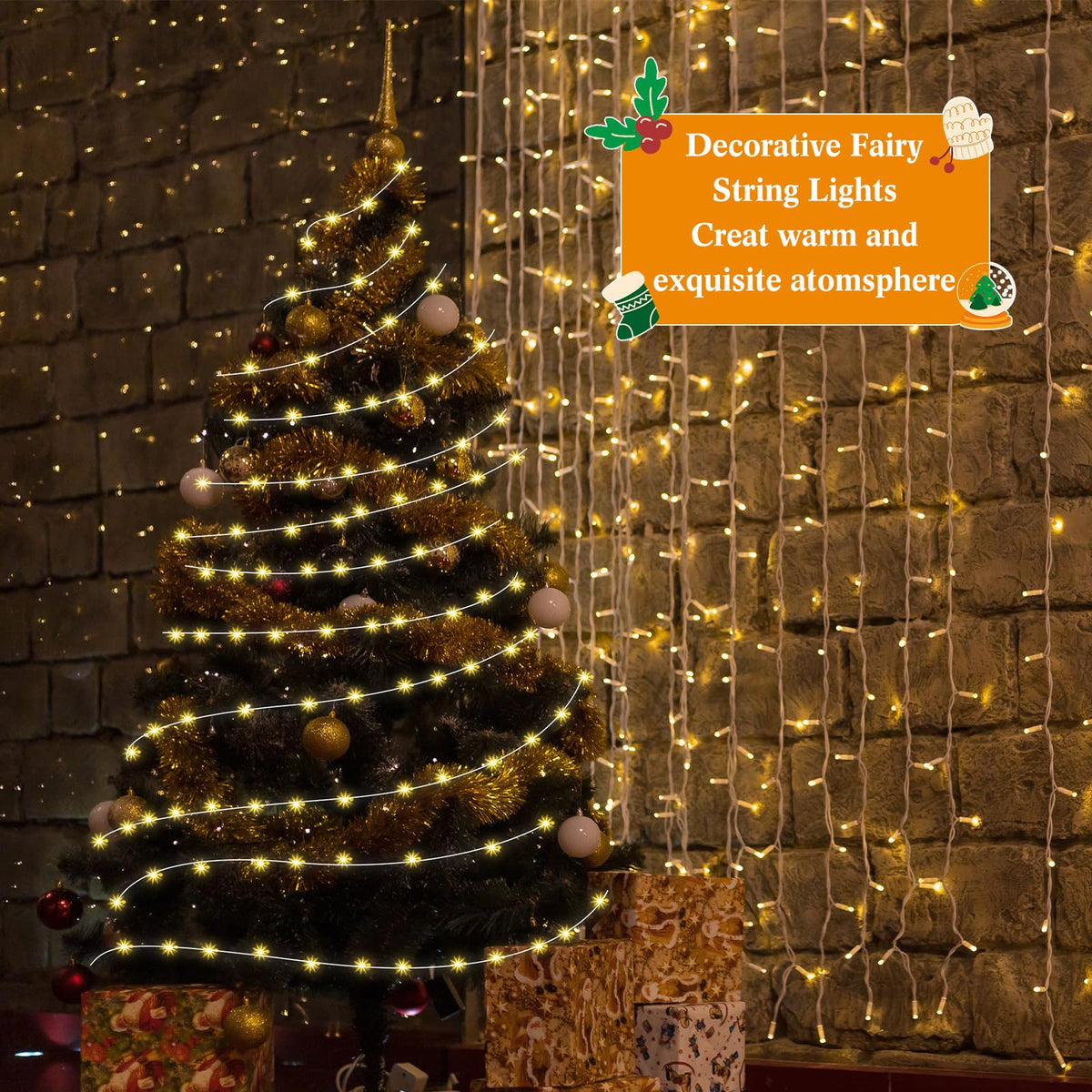 Macarrie 6 Pcs Warm White Fairy Lights USB Powered 16 ft 50 LED String Lights Plug in for Indoor Outdoor Bedroom DIY Party Wedding Home Festival Tree Garden Xmas Decoration