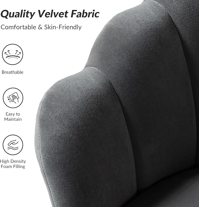HULALA HOME Modern Velvet Accent Chair