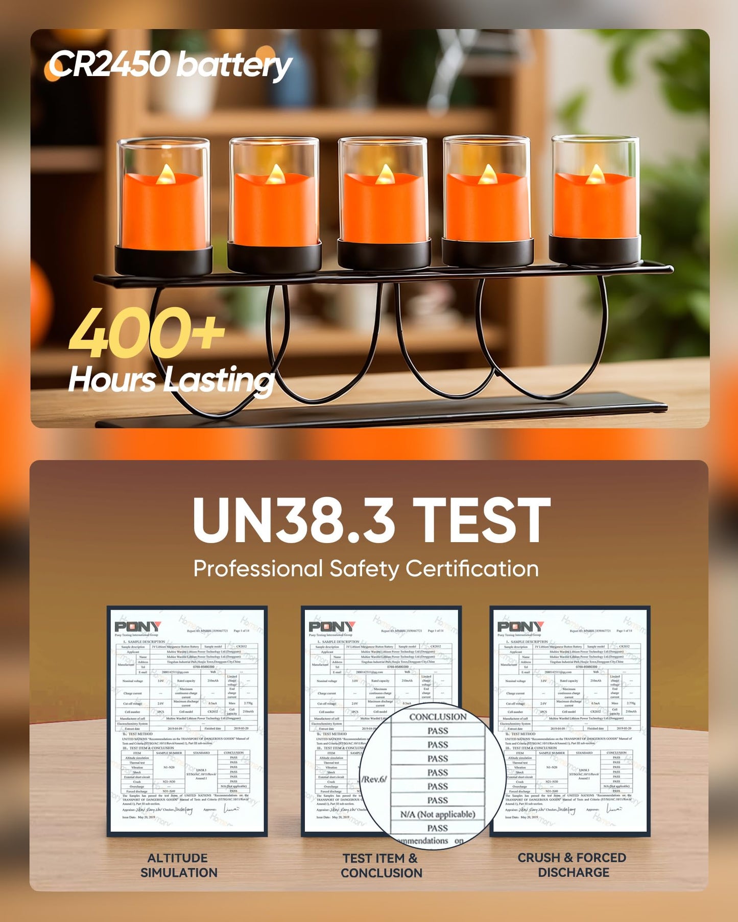 Homemory 12Pack 400+Hour Remote Control Flameless Candles, 2/4/6/8H Timer Led Votive Candles, Battery Operated Tea Lights for Wedding Table Centerpiece, Holidays, Halloween Pumpkins-Orange