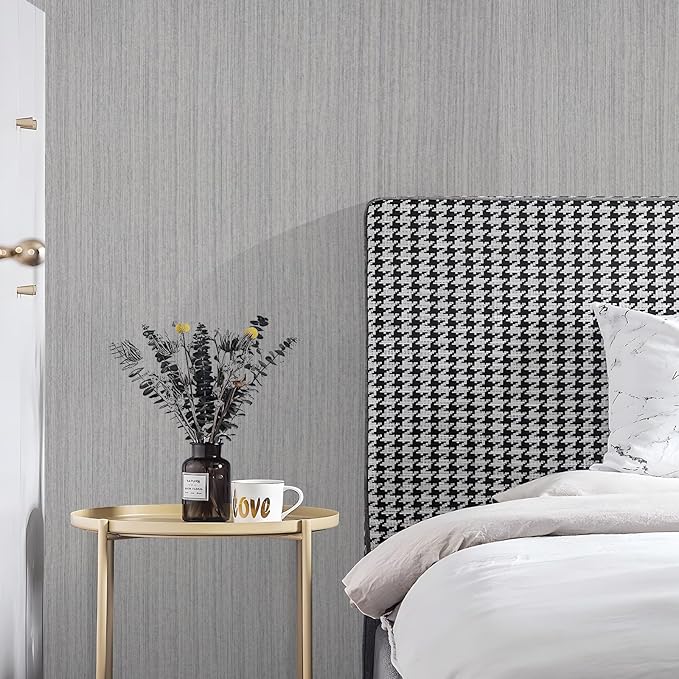 Grasscloth Peel and Stick Wallpaper Modern 15.7in x 118.1in Textured Linen