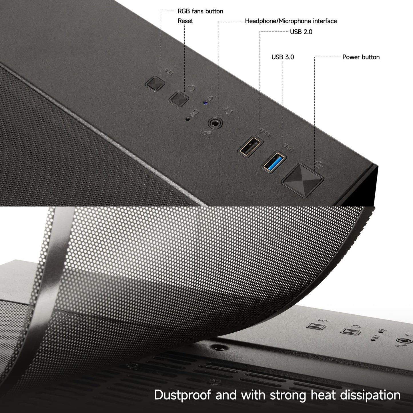 WIWB Gaming Desktop PC – Ryzen 5 4500, GeForce RTX 3050, 16GB DDR4 RAM, 512GB NVMe SSD, WiFi 6 – Desktop for Gaming, Streaming, School, Home Office & Everyday Use