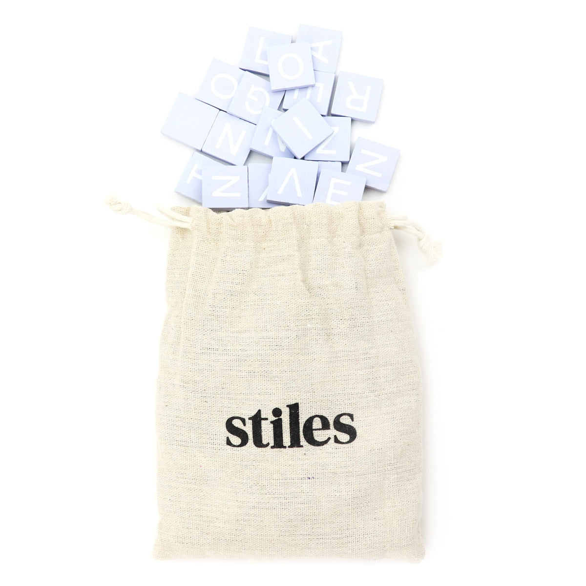 Stiles 100 Piece Magnetic Wooden Letter Tiles - Alphabet Magnets for Whiteboards, Refrigerators & Magnetic Letter Boards - Changeable Letters for Craft & Announcements, Blue