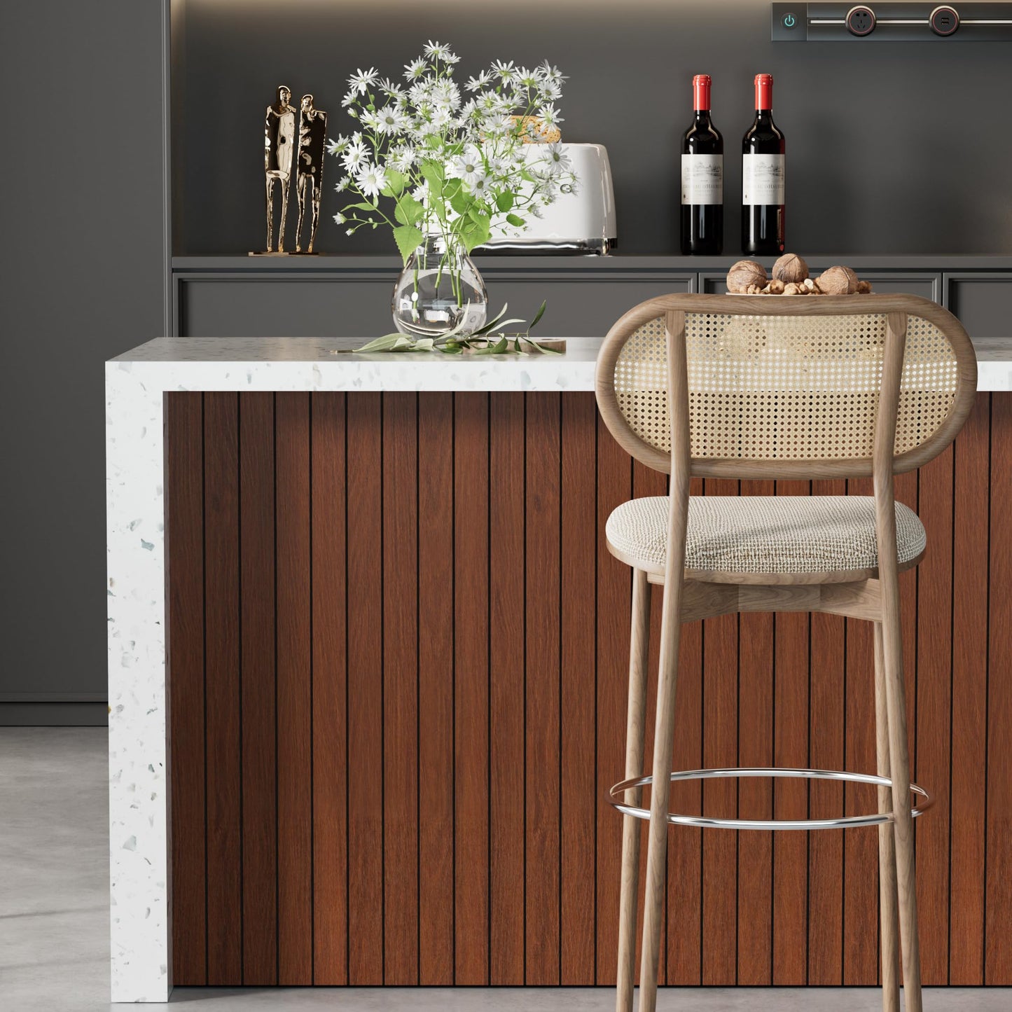 Arthome Peel and Stick Slat Wall Panels 15.7 "x120,Self-Adhesive PVC Wood Grain Wallpaper Panel,3D Thick Faux Soundproof Backsplash Accent Wall Tile for Walls & Furniture (Walnut Coverage 13 Sq.ft)