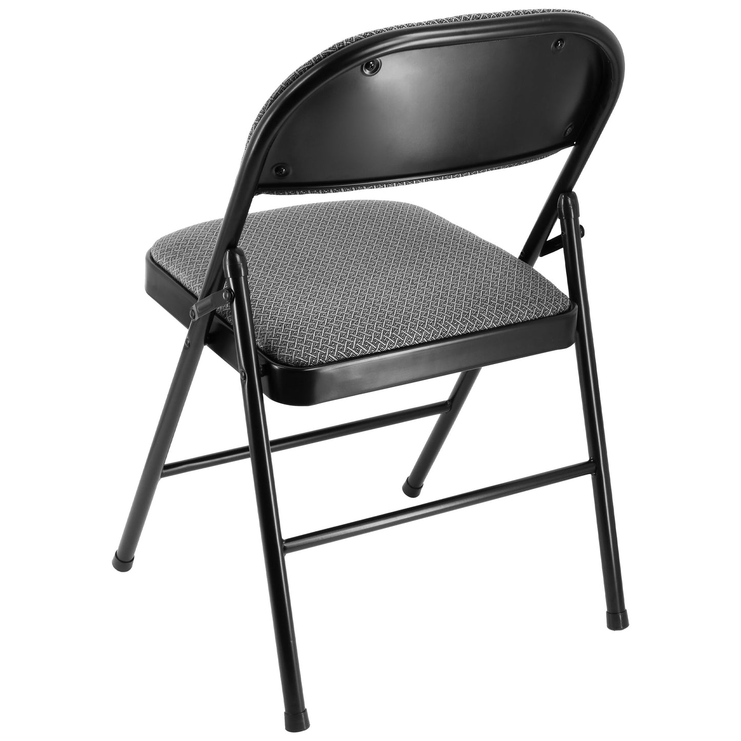 Elama 4 Piece Metal Indoor/Outdoor Folding Dinner Chairs with Padded Seats (Gray3)