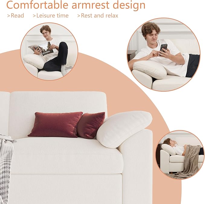 EASE MOOSE Cloud Sectional Modular Sofa, Oversized U Shape Sectional Couch Wide