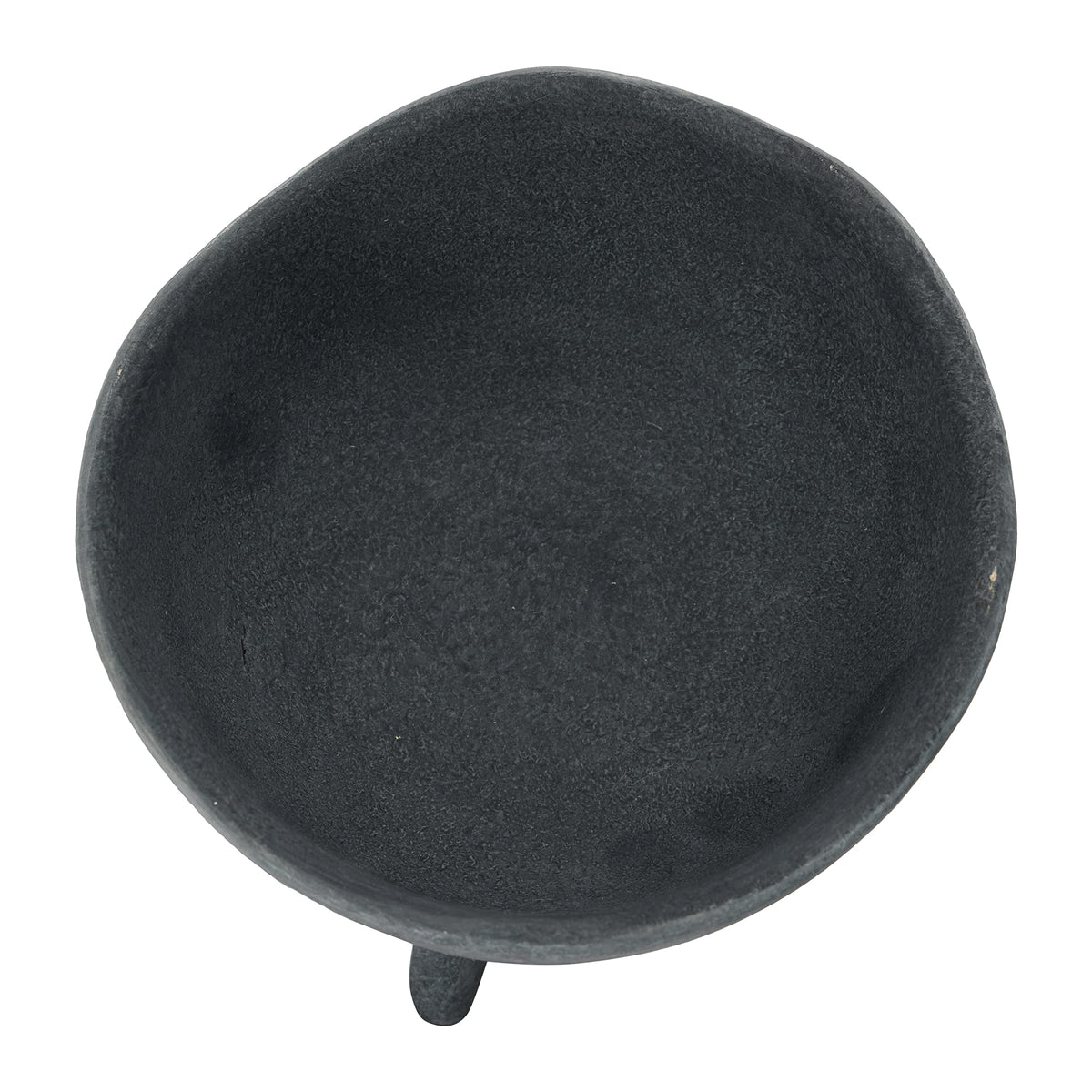 Creative Co-Op Boho Terracotta Footed Bowl, Slate Grey