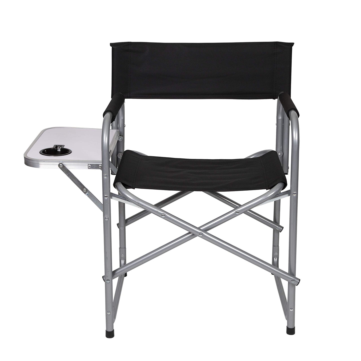 Stansport Directors Chair with Side Table, One Size, Black