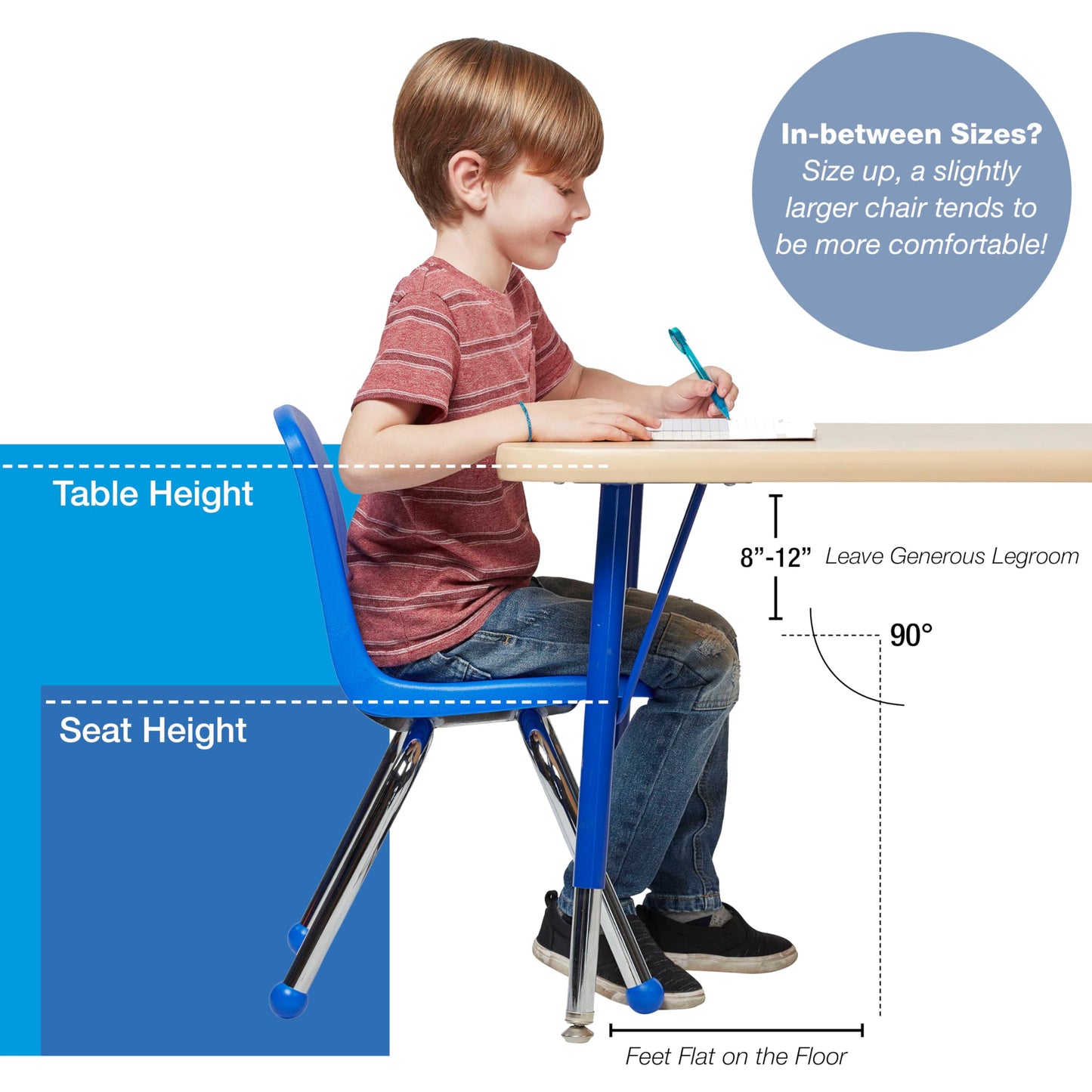 FDP 16" School Stack Chair, Stacking Student Seat with Chromed Steel Legs and Ball Glides for Classroom, Homeschool or Office - Sand (2-Pack), 15413-SD