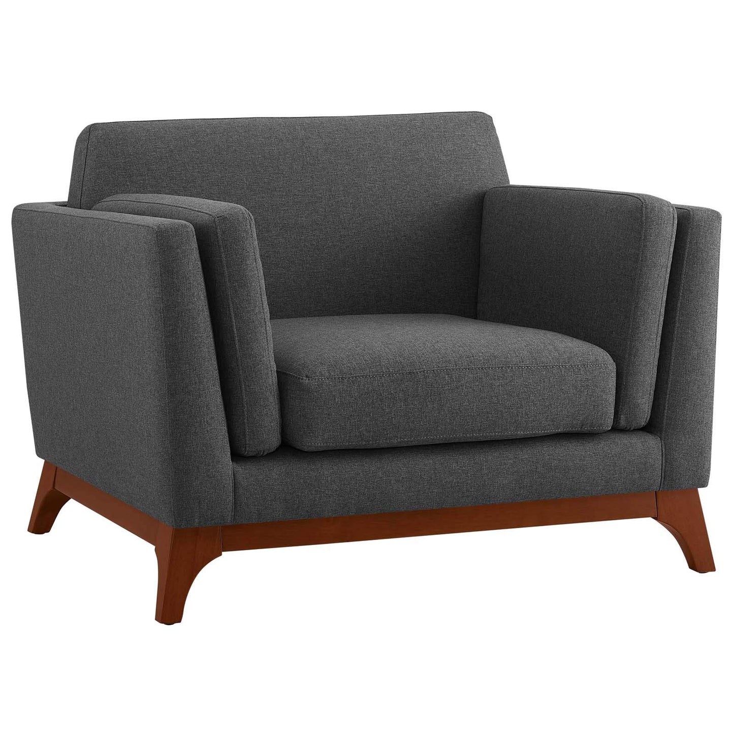 Modway EEI-3063-GRY Chance Upholstered Fabric Armchair, Gray