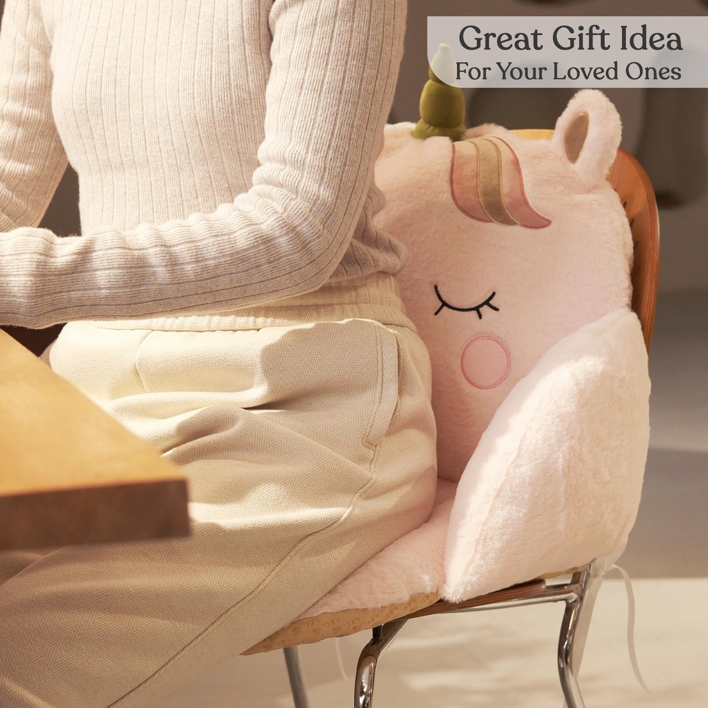 ninazy Fox Animal Cushion - Cute Pillows Chair Pillow - Gaming Chair Cushion Cute - Seat Cushion for Office Chair - Sitting Pillows Car Seat Pillow Decor - Plush Pillows (Fox)