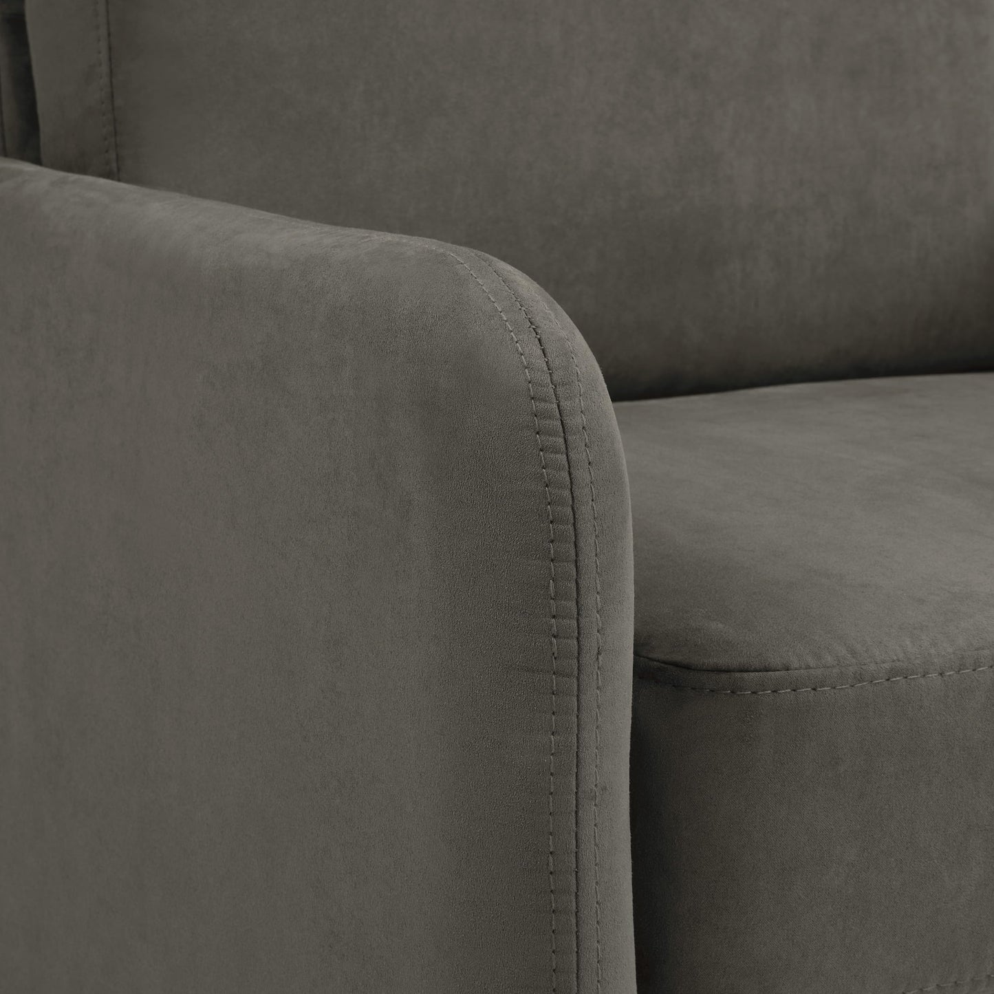 Office Star Modern Office Lounge Seating with Chrome Legs, Club Chair, Charcoal Fabric