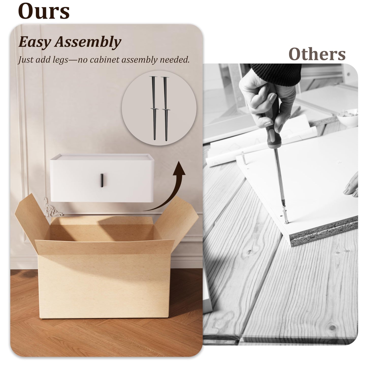 Nightstand Set of 2 with Single Drawer,Leather Side Table,Modern Bedside Table with Metal Legs for Bedroom,Small Accent End Table,White