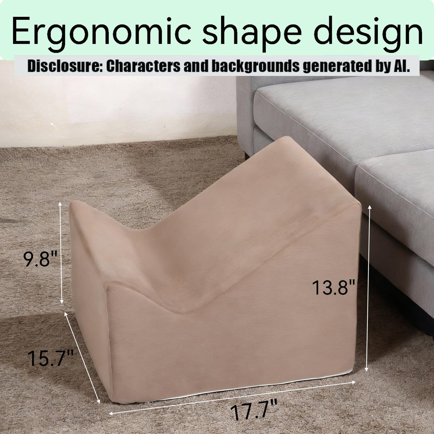 OpyTikar Version that Modern Pouf Ottoman,with Washable Cover.Relax Stool,Floor Poufs for Couch,Foot Rest for Under Desk at Work.for Living Room,Bedroom,Patio,Perfect to Rest Your Feet (Brown)