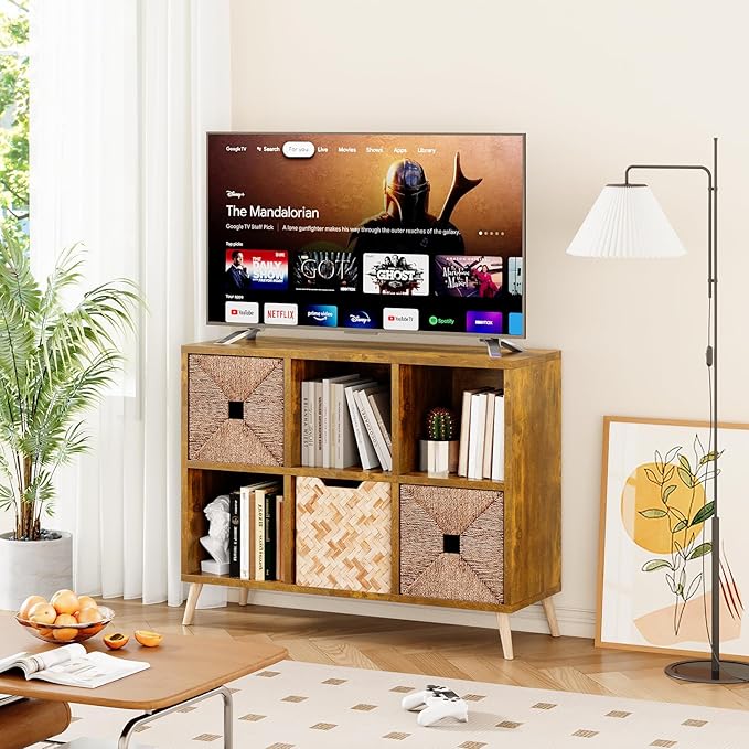 6 Cube Storage Organizer, Wood Bookcase