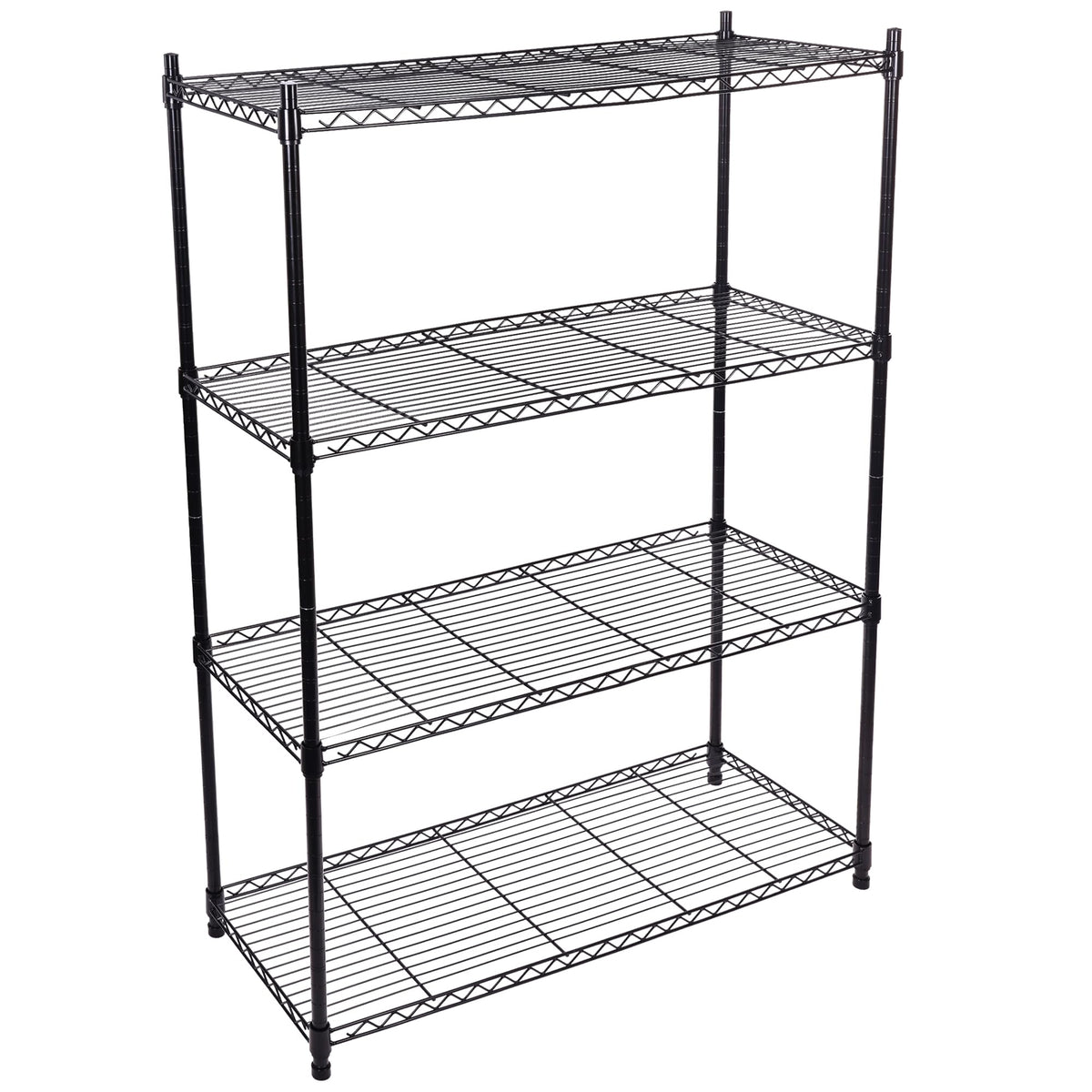 Elevon 5-Tier Storage Shelves, Adjustable Metal Wire Shelving Unit with Leveling Feet Heavy Duty Pantry Shelves Organizer Rack for Kitchen Garage Laundry Office Warehouse, 35"L x13.4"W x64.3"H, Black