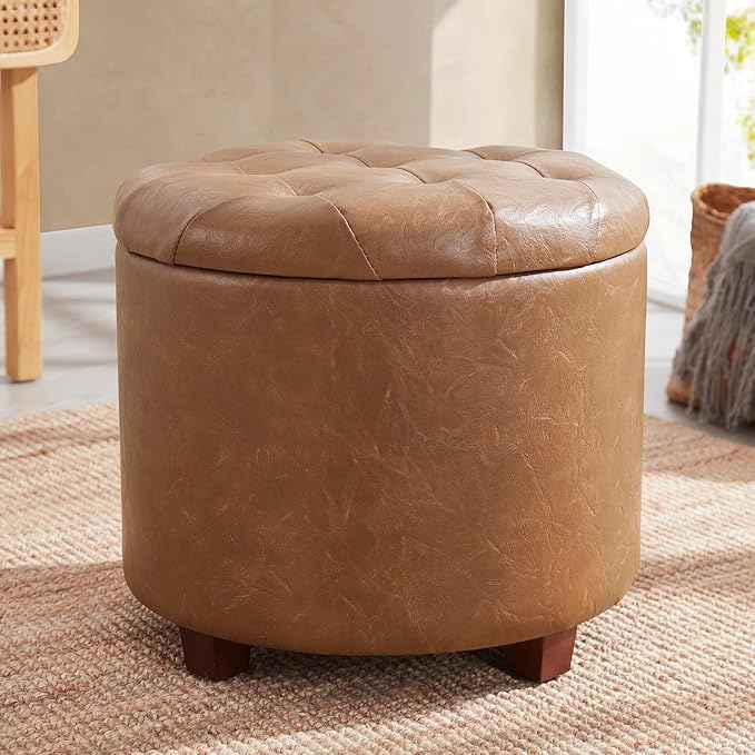 Ornavo Home Round Storage Ottoman
