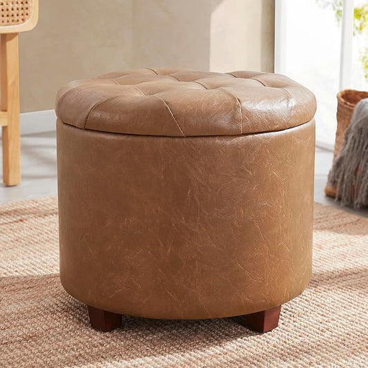 Ornavo Home Round Storage Ottoman