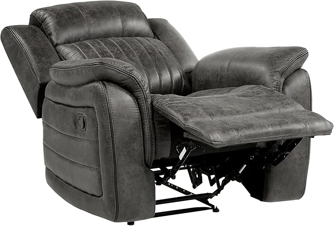 Lexicon Recliner Chair, Home Theater Seating, Manual Polished Microfiber