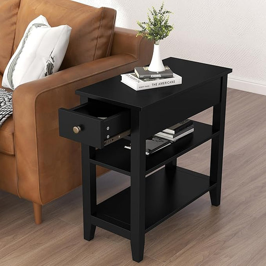 ChooChoo Side Table Living Room, Narrow End Table