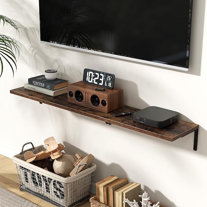 Fun Memories Deep Floating Shelves, 24W x 8D Floating Shelves Set of 2