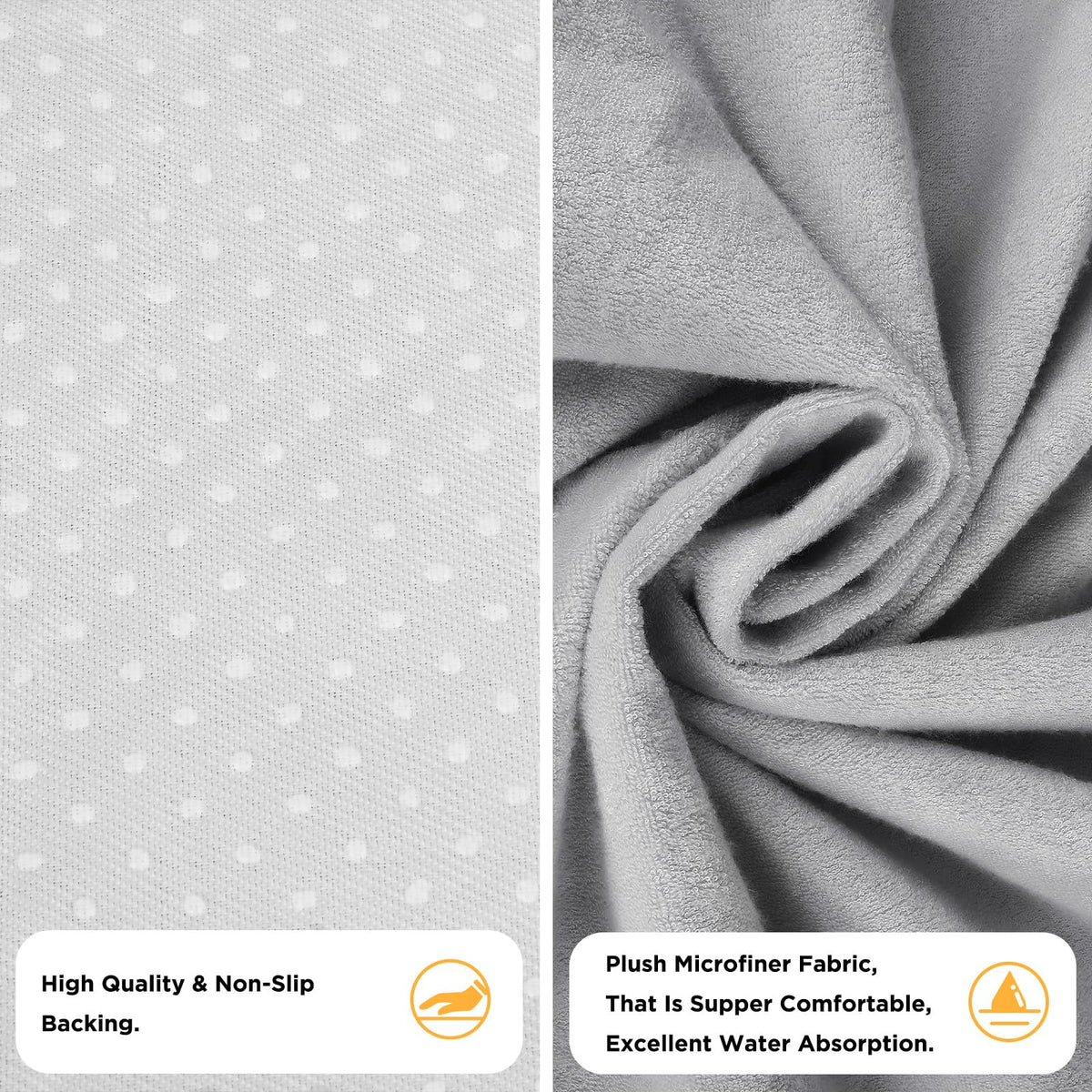 DREAMANIA Waterproof Seat Cover Towel, Premium Sweat Carseat Protector, Perfect for Universal Anti-Slip Car Truck SUV Seat, Great for Surfing Yoga Gym Workout, Gray