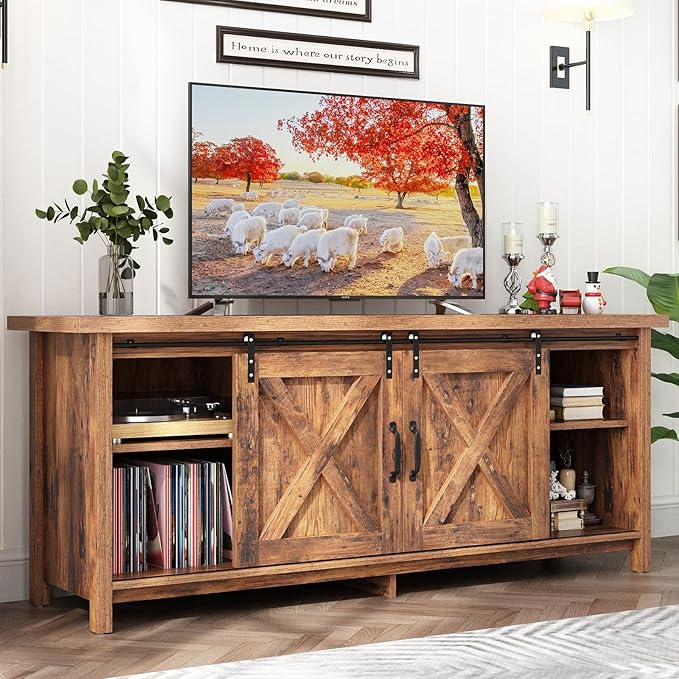 Farmhouse TV Stand for 55-65in TV