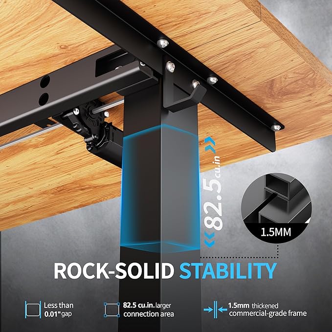BIZUM Electric Standing Desk, 55x24 inches Height Adjustable Desk, Sit to Stand