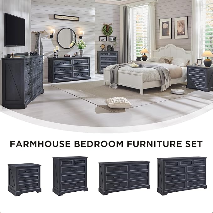 ACCOHOHO Farmhouse Nightstand