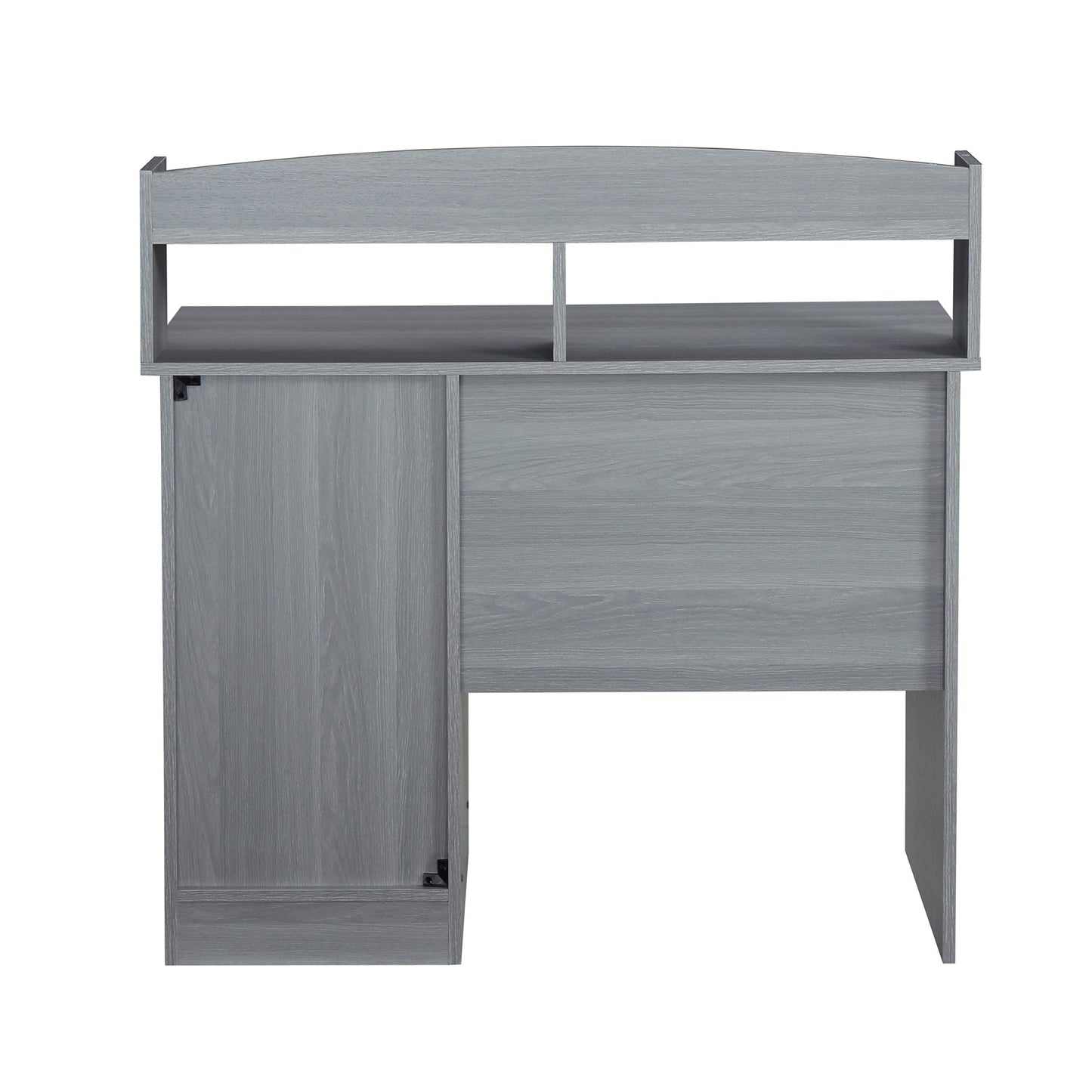 Techni Mobili Modern Office Hutch Writing Desk, Grey