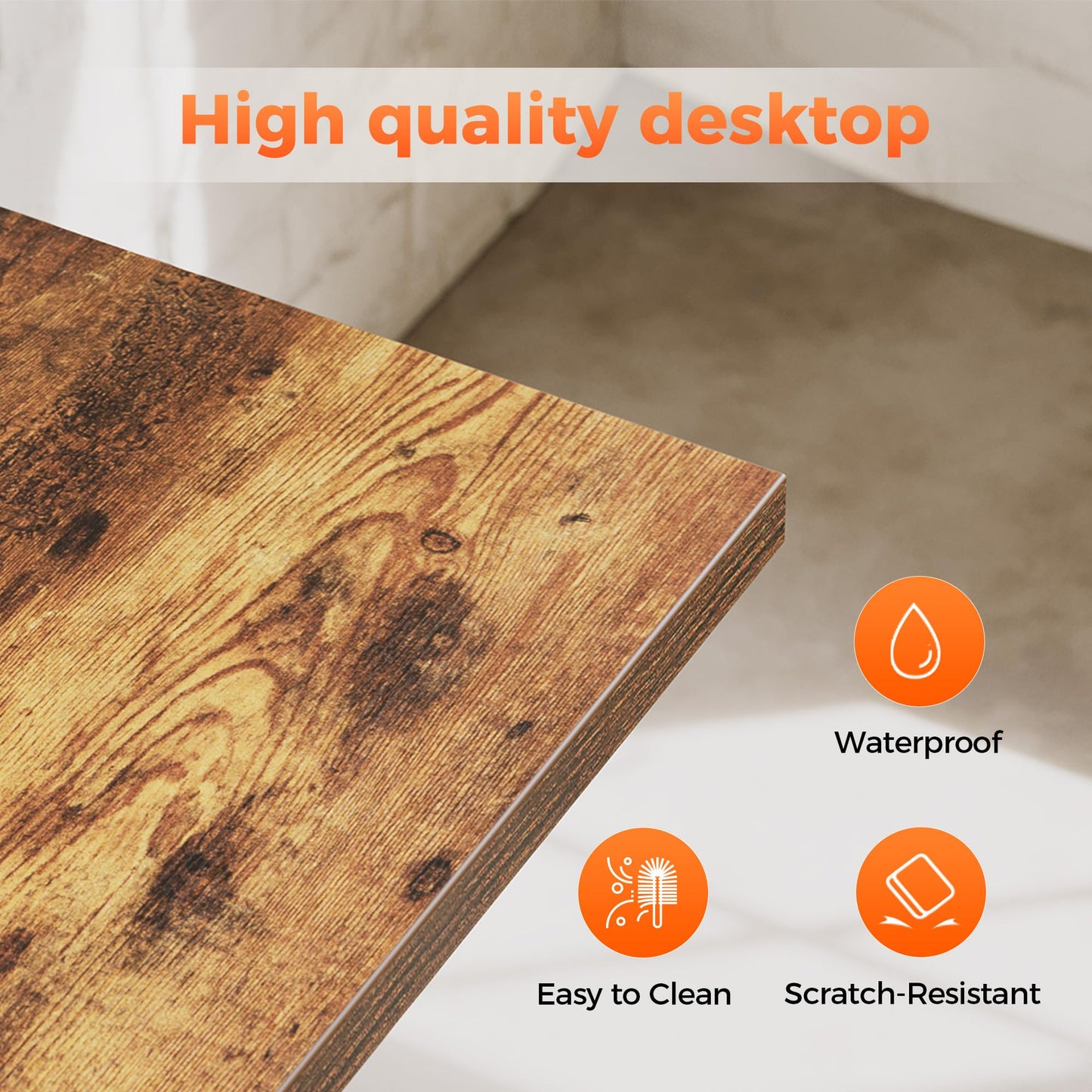 Mericonia 32 inch Rolling Computer Desk with Wheels, Gaming Desk for Small Spaces, Modern Simple Style Table for Home Office, Study Writing Table