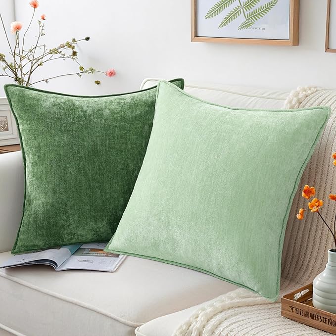 decorUhome Summer Couch Throw Pillow Covers 18x18 Set of 2, Decorative Soft